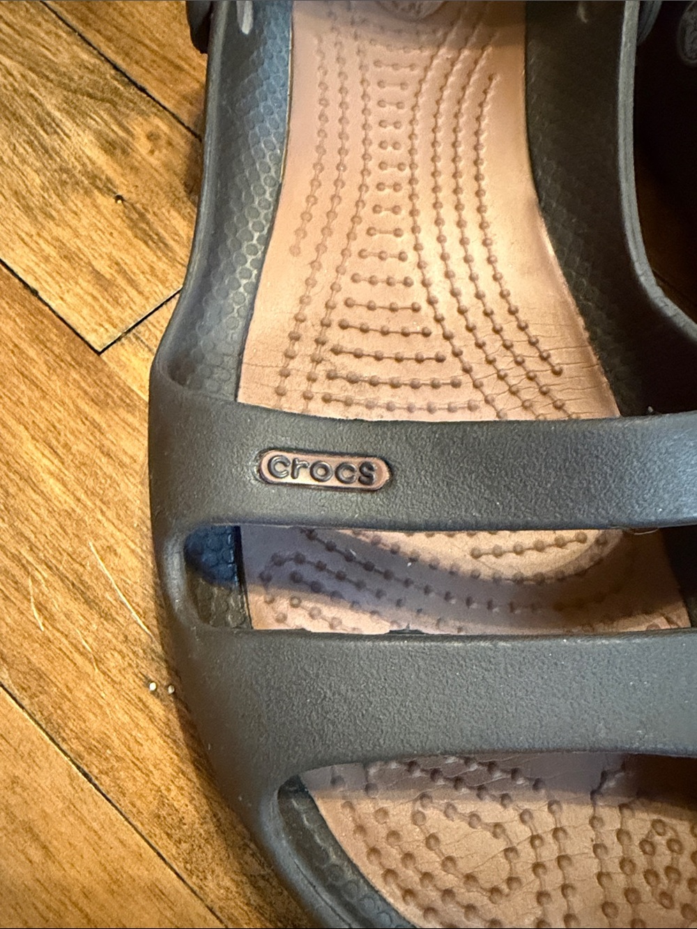 CROCS Women's Brown Slip-On Two-Strap Sandals - Picture 2 of 12